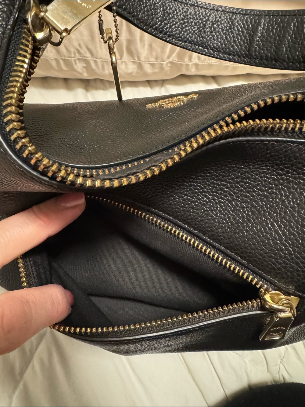 Coach Large Harley Hobo in Black Leather. - Picture 9 of 13